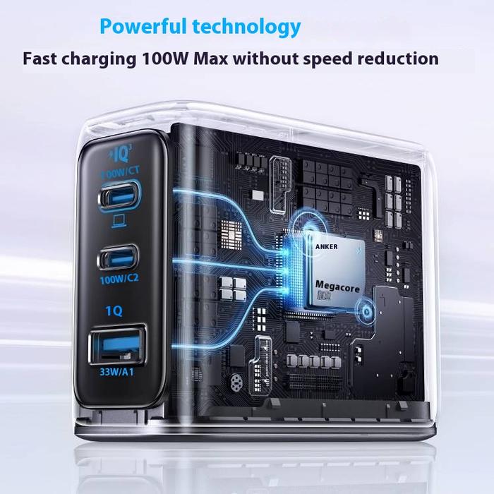 Anker 100W Smart Display Fast Charger Lite (B121B) – Chinese Version thumbnail 2