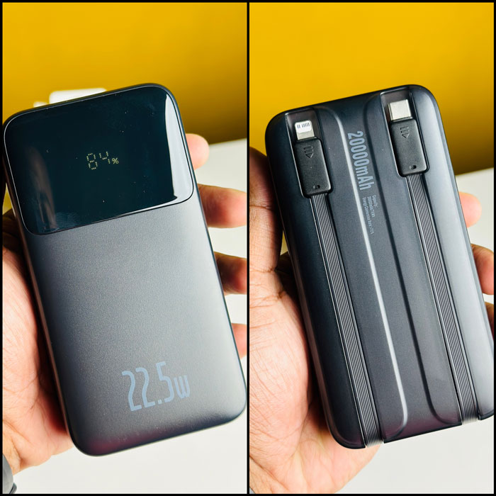 Baseus Comet Series 22.5W 20000mAh Dual Cable Digital Display Power Bank thumbnail 4
