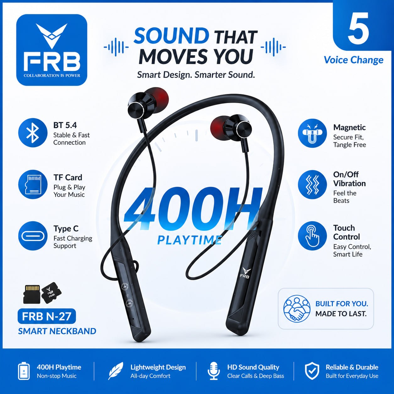  FRB-N27 Wireless Neckband