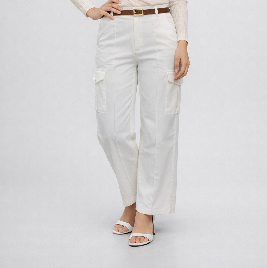 Premium White Cargo Pant thumbnail 2