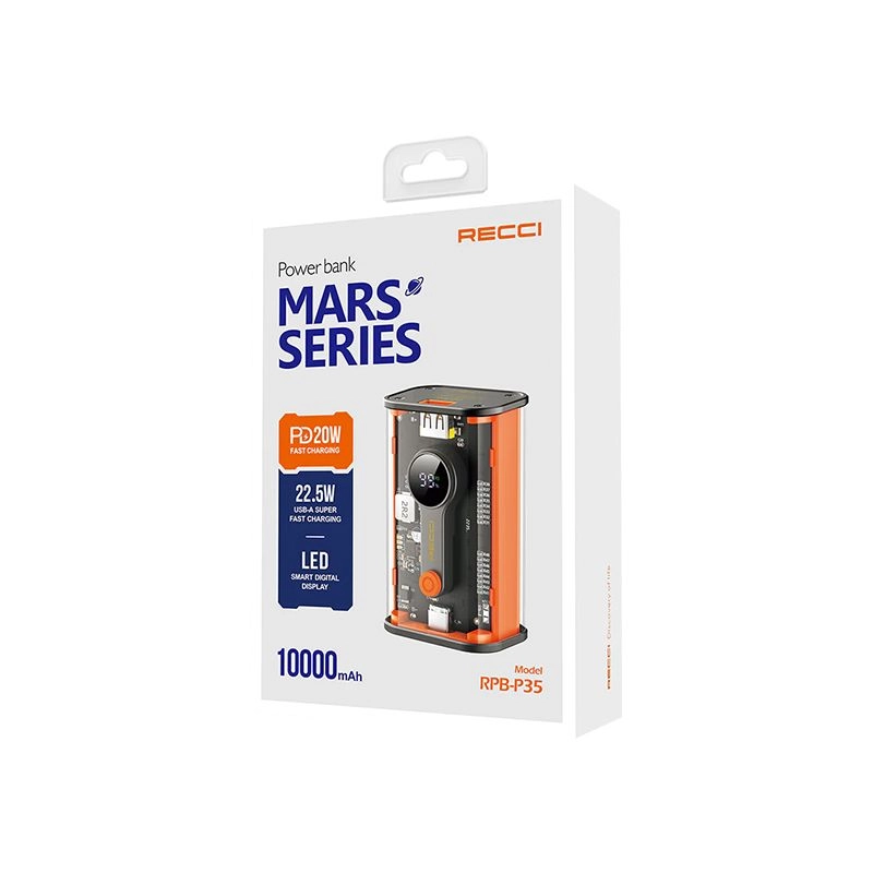 RECCI RPB-P35 Mars Series 10000mAh 22.5W Fast Charging Power Bank thumbnail 4