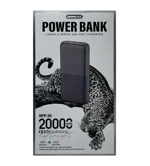 Remax RPP-26 20000mAh Powerbank 2 Inputs Type thumbnail 4