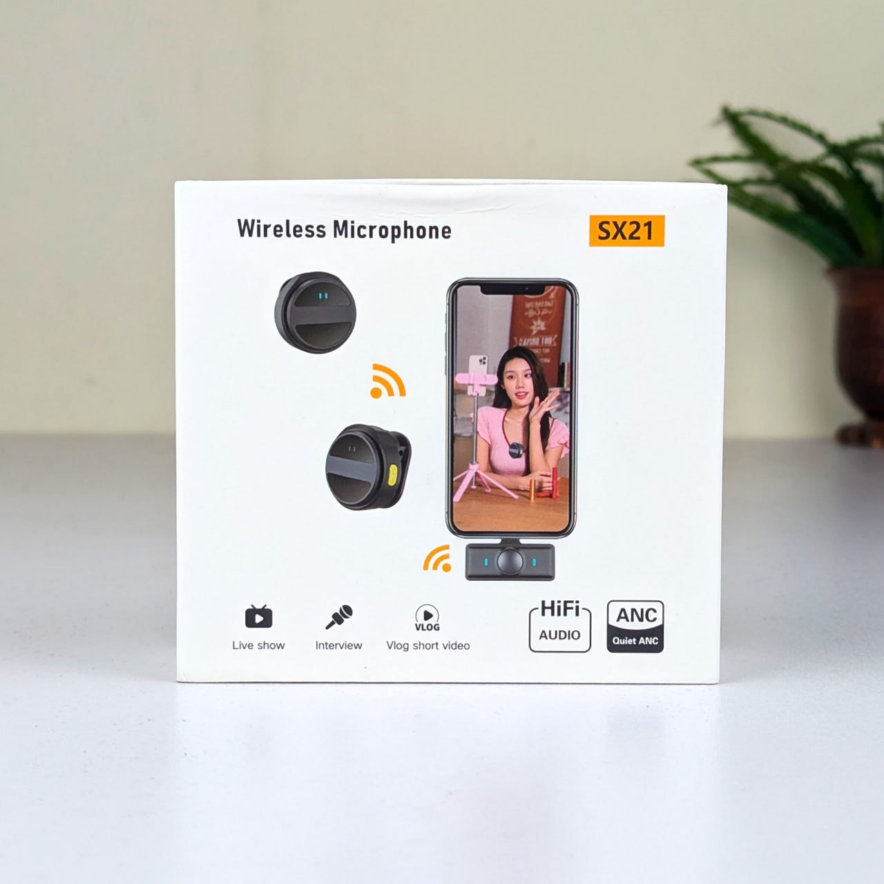 SX21-New 2-in-1 Wireless Lavalier Microphone thumbnail 3